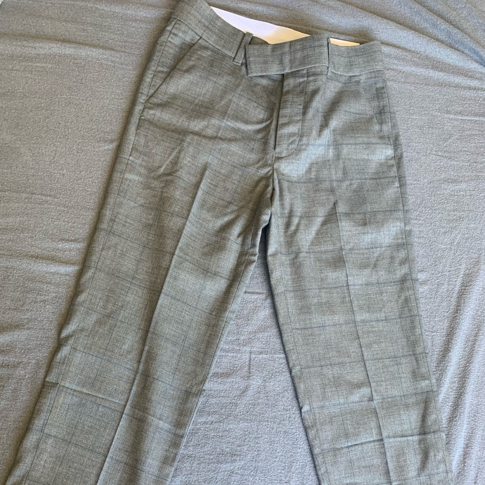 Boys Calvin Klein stretch slim-fit gray dress pants